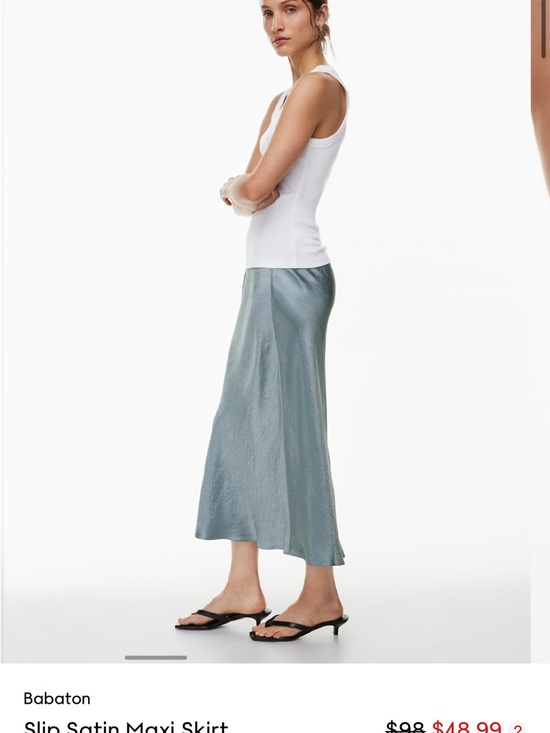 Aritzia Slip Satin Maxi Skirt - Picture 3 of 5